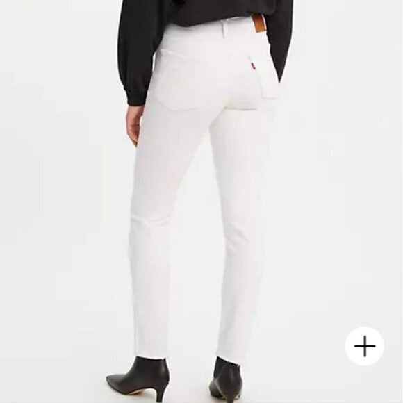 NWT Levi's Premium 501 HIGH RISE SKINNY WOMEN'S WHITE JEANS - Picture 4 of 8